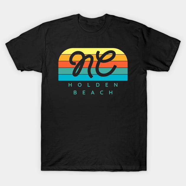 Holden Beach Sunrise Summer Vacation in NC T-Shirt by Contentarama